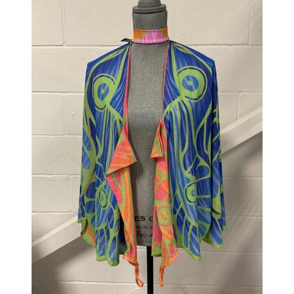 Badinka Rave Festival Butterfly Fairy Wings Costume Luminous Lover Sleeved S/M - Picture 5 of 15